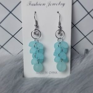 🆕️ 3/$18 Blue Acrylic Crystal Dangle Drop Earring
